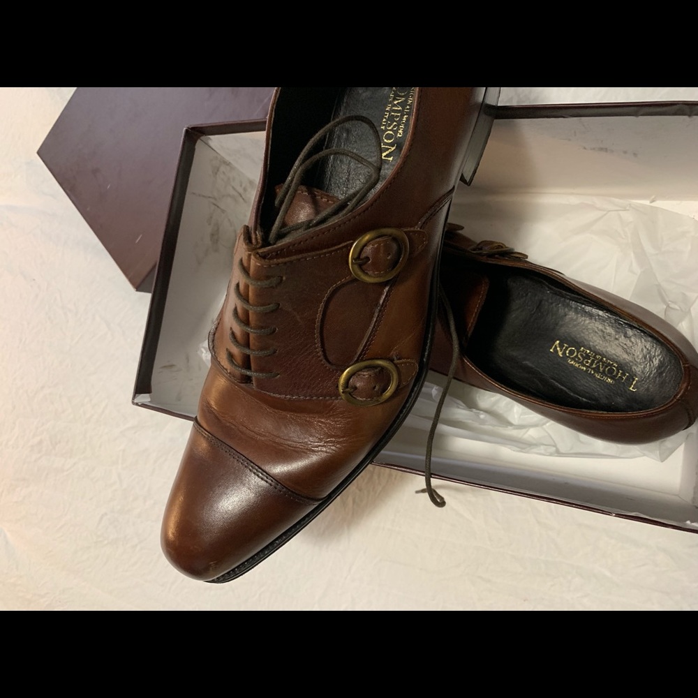 Thompson Mock Strap Leather Shoes